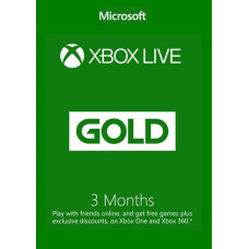 3 MONTH XBOX LIVE GOLD MEMBERSHIP CARD (XBOX ONE/360)